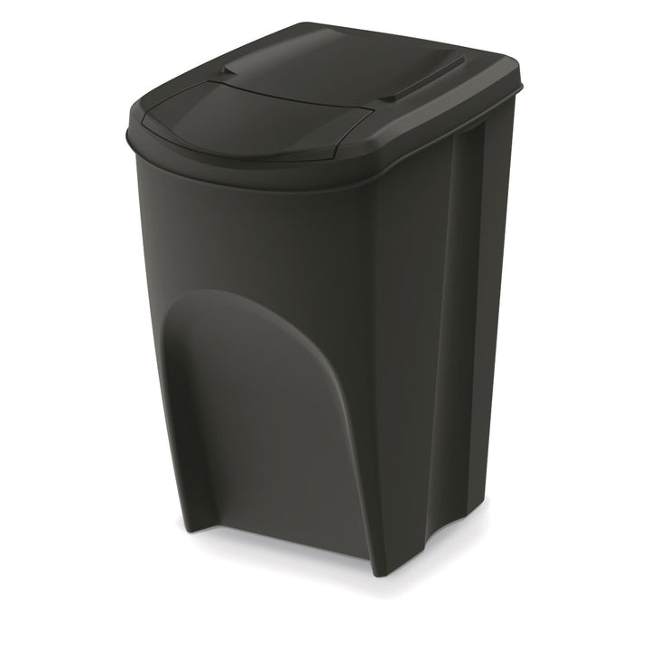 Set 5 cosuri pentru colectare selectiva Prosperplast, Sortibox, 35 L, negru