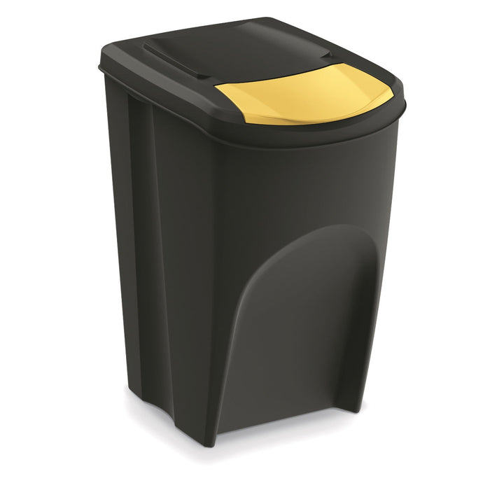 Set 5 cosuri pentru colectare selectiva Prosperplast, Sortibox, 35 L, negru