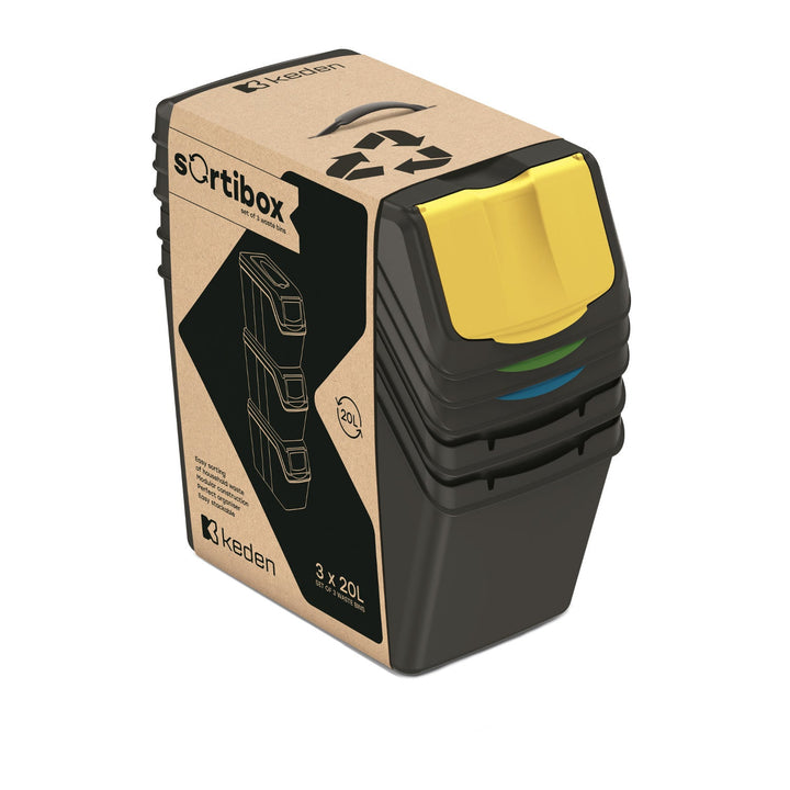 Keden SORTI BOX 3x20l kanta za otpad - crna za reciklažu