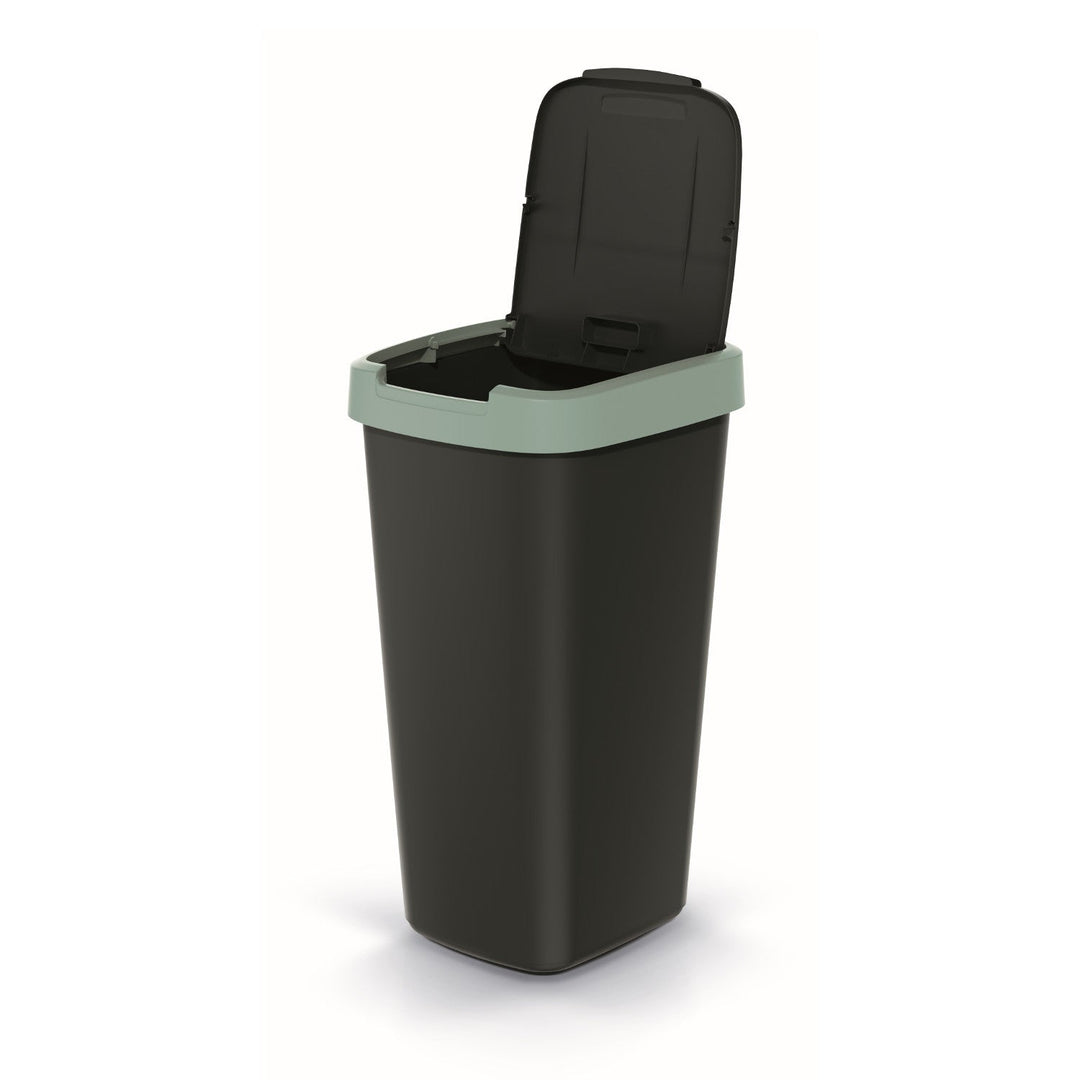 Kanta za otpad od 25 litara KEDEN COMPACTA Q NSAB25-5575C - crna s zelenim okvirom