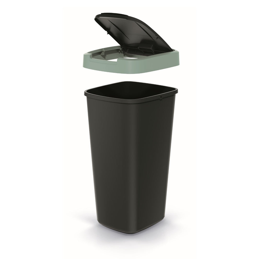 Kanta za otpad od 25 litara KEDEN COMPACTA Q NSAB25-5575C - crna s zelenim okvirom