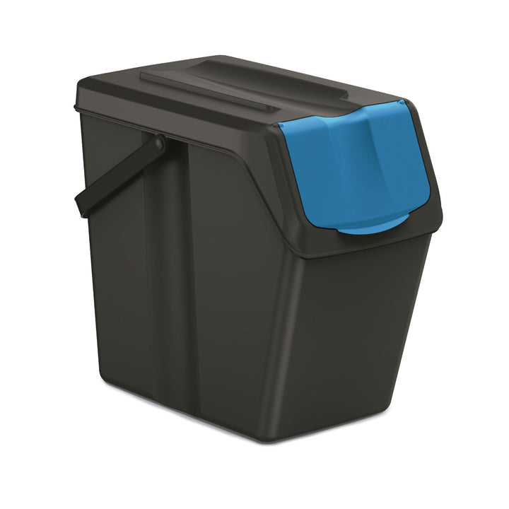 Set 5 cosuri pentru colectare selectiva Prosperplast, Sortibox, 40 x 24 x 38 cm, 25 L, negru