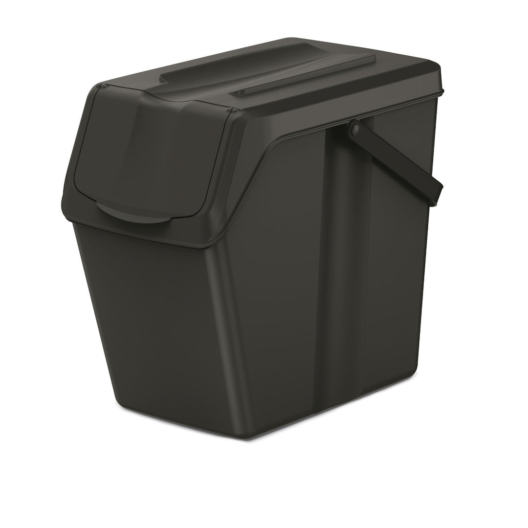 Set 5 cosuri pentru colectare selectiva Prosperplast, Sortibox, 40 x 24 x 38 cm, 25 L, negru