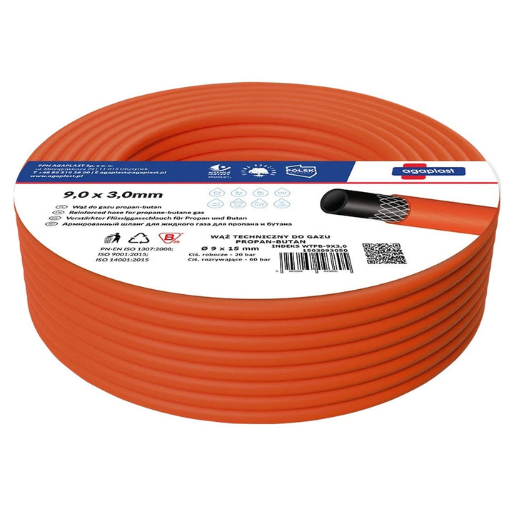 Agaplast 25 m fleksibilni i lagani PVC crijevo za propan-butan plin