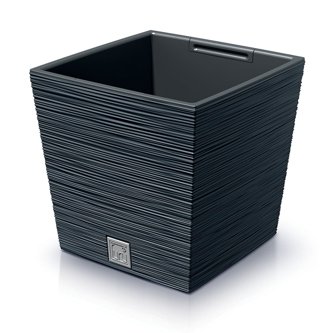 Prosperplast Furu četvrtasti niski lonac DFS300-S433 s umetkom – antracitna boja