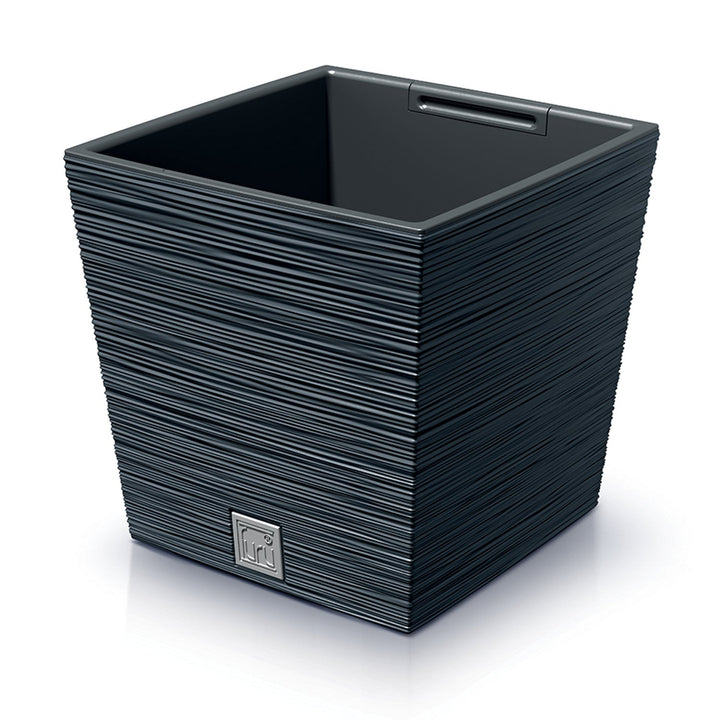 Prosperplast Furu četvrtasti niski lonac DFS300-S433 s umetkom – antracitna boja