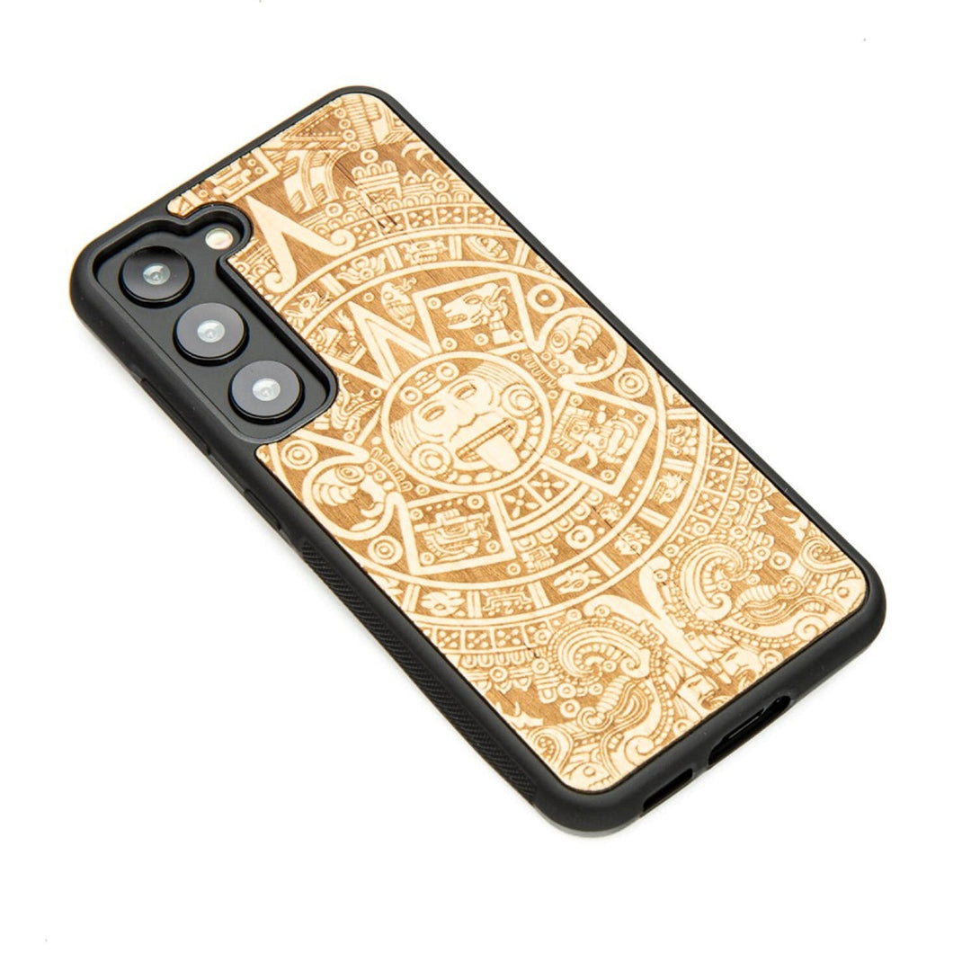 Husa telefon Bewood, din lemn, pentru Samsung Galaxy S23, Calendar aztec