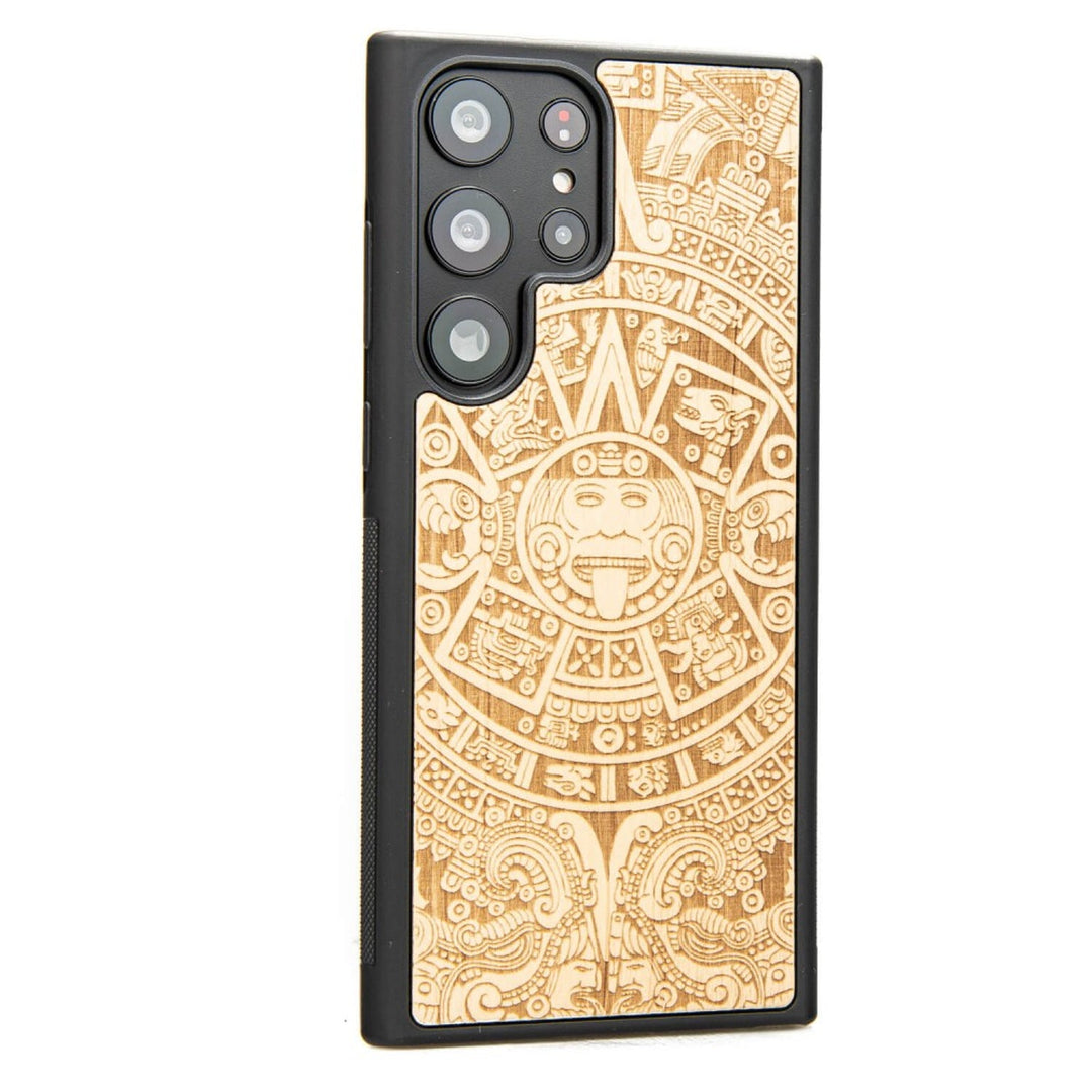 Husa telefon Bewood, din lemn, compatibila cu Samsung Galaxy S23 Ultra, Calendar aztec