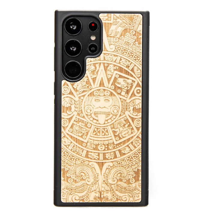 Husa telefon Bewood, din lemn, compatibila cu Samsung Galaxy S23 Ultra, Calendar aztec