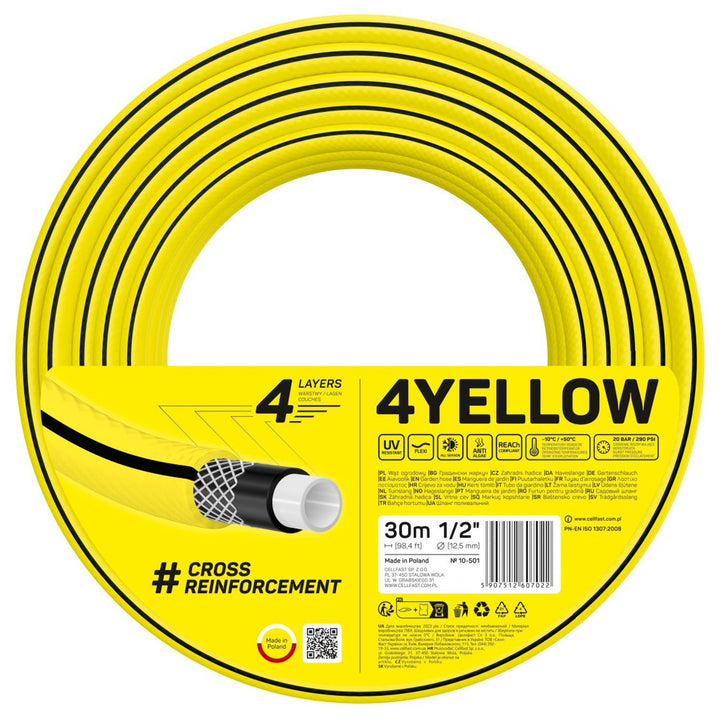 CELLFAST 4YELLOW 10-501 1/2" 30m 4-slojna vrtna crijeva