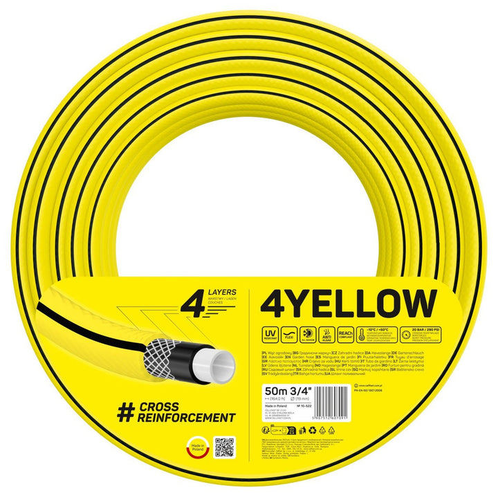 CELLFAST 4YELLOW 10-522 3/4" 50 m 4-slojna vrtna crijeva