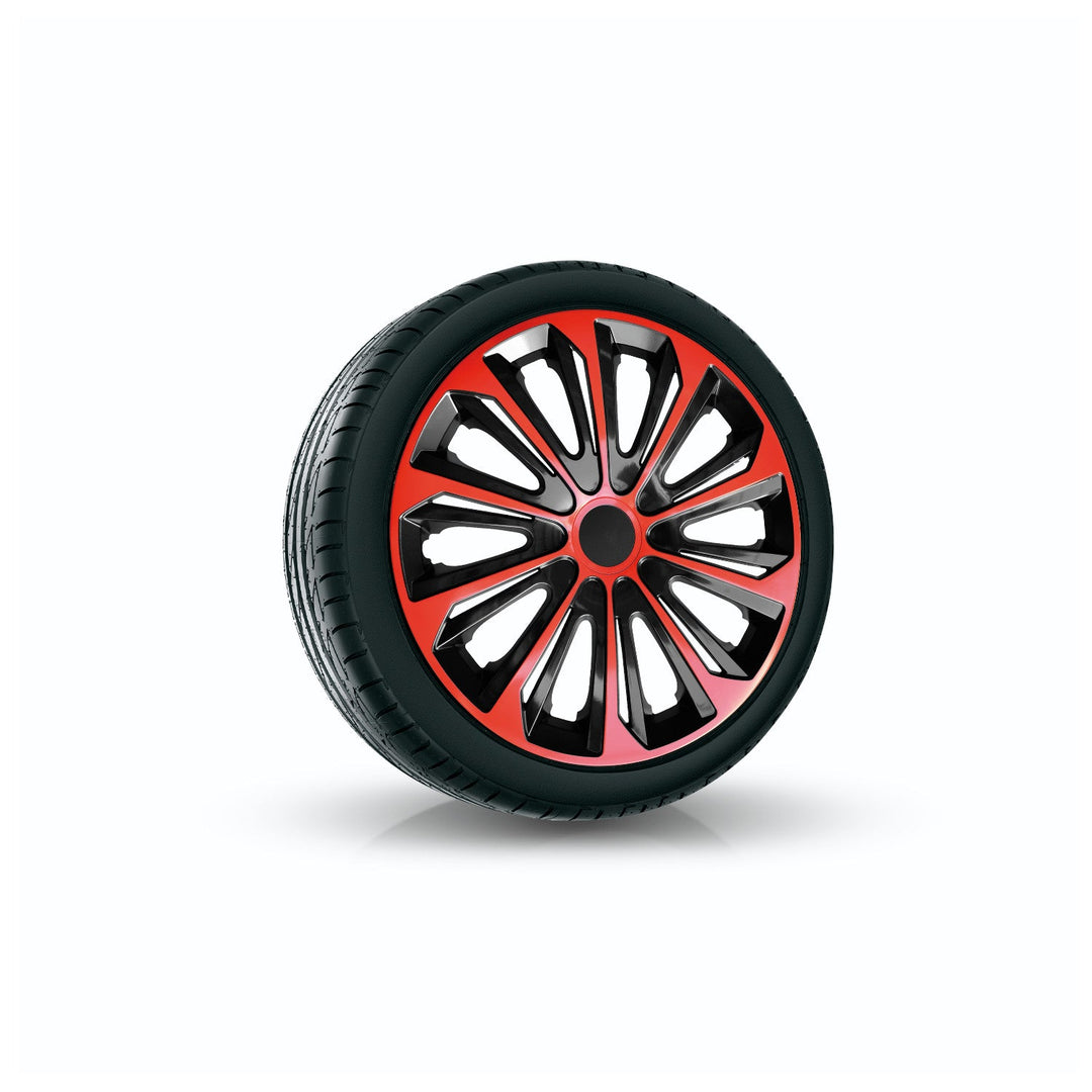 14" NRM STRONG DUO crveno-crni poklopci za kotače, 4 komada