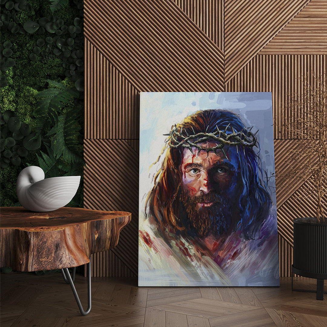 Slika na platnu Isusa Krista s trnovom krunom, 50x70 cm