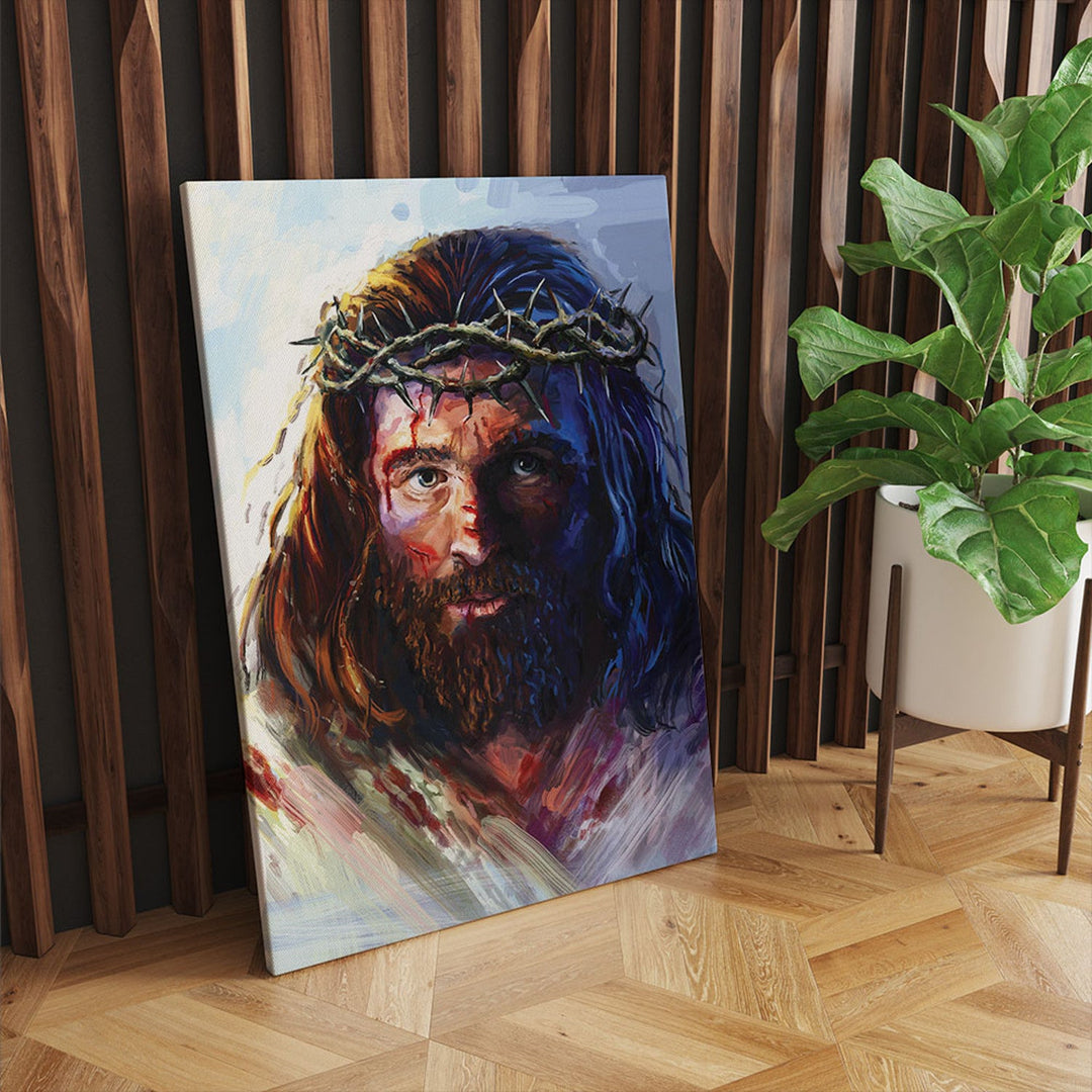 Slika na platnu Isusa Krista s trnovom krunom, 60x90 cm