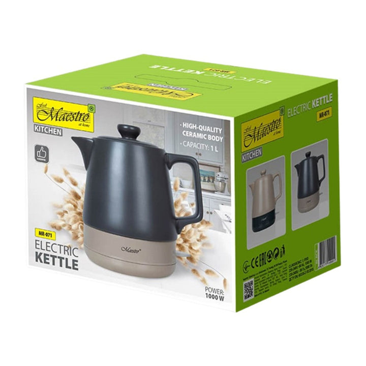 Maestro MR-071 crni keramički kuhalo za vodu 1000W, 1 litra, crno