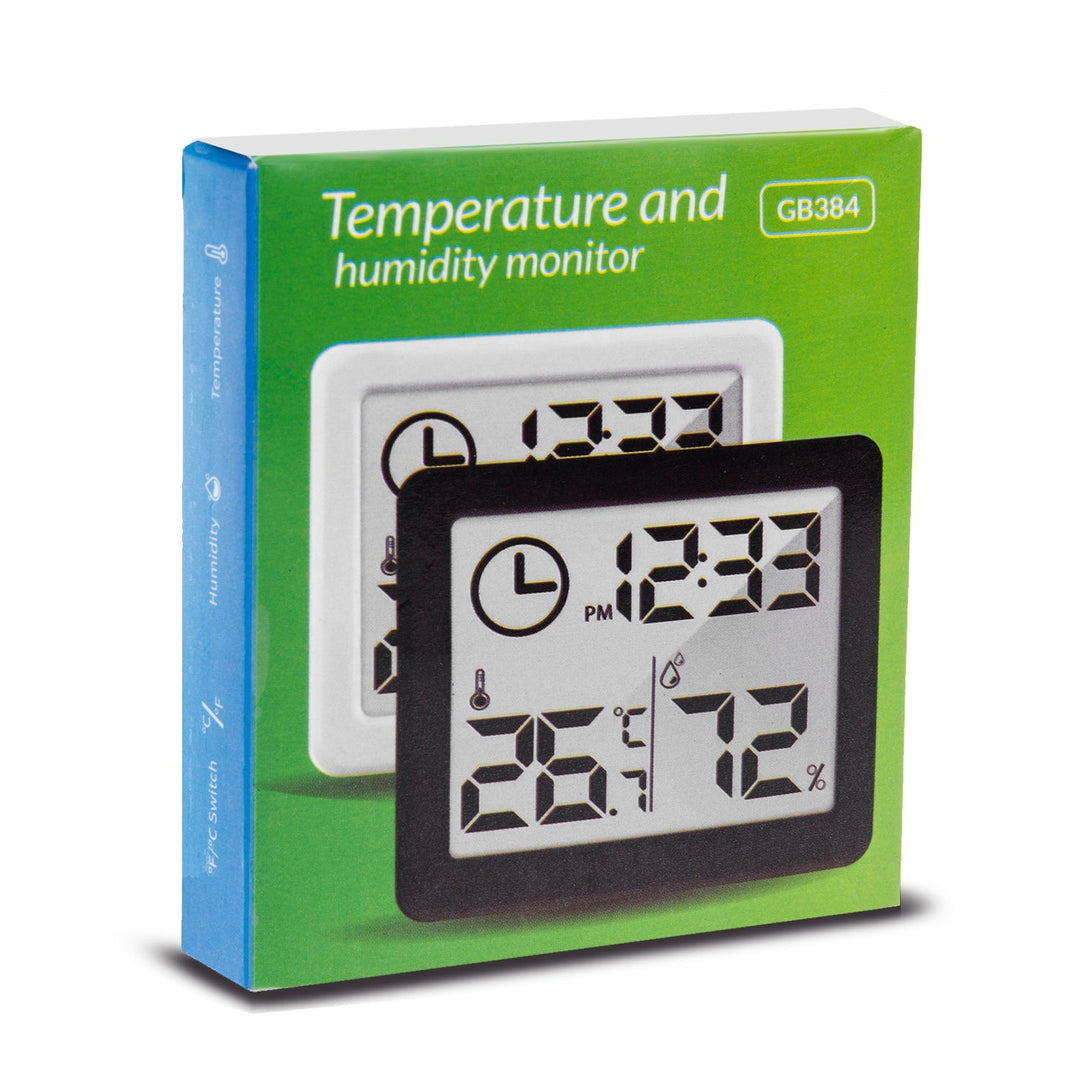 Termometar/higrometar s funkcijom sata, GreenBlue, bijeli, GB384W
