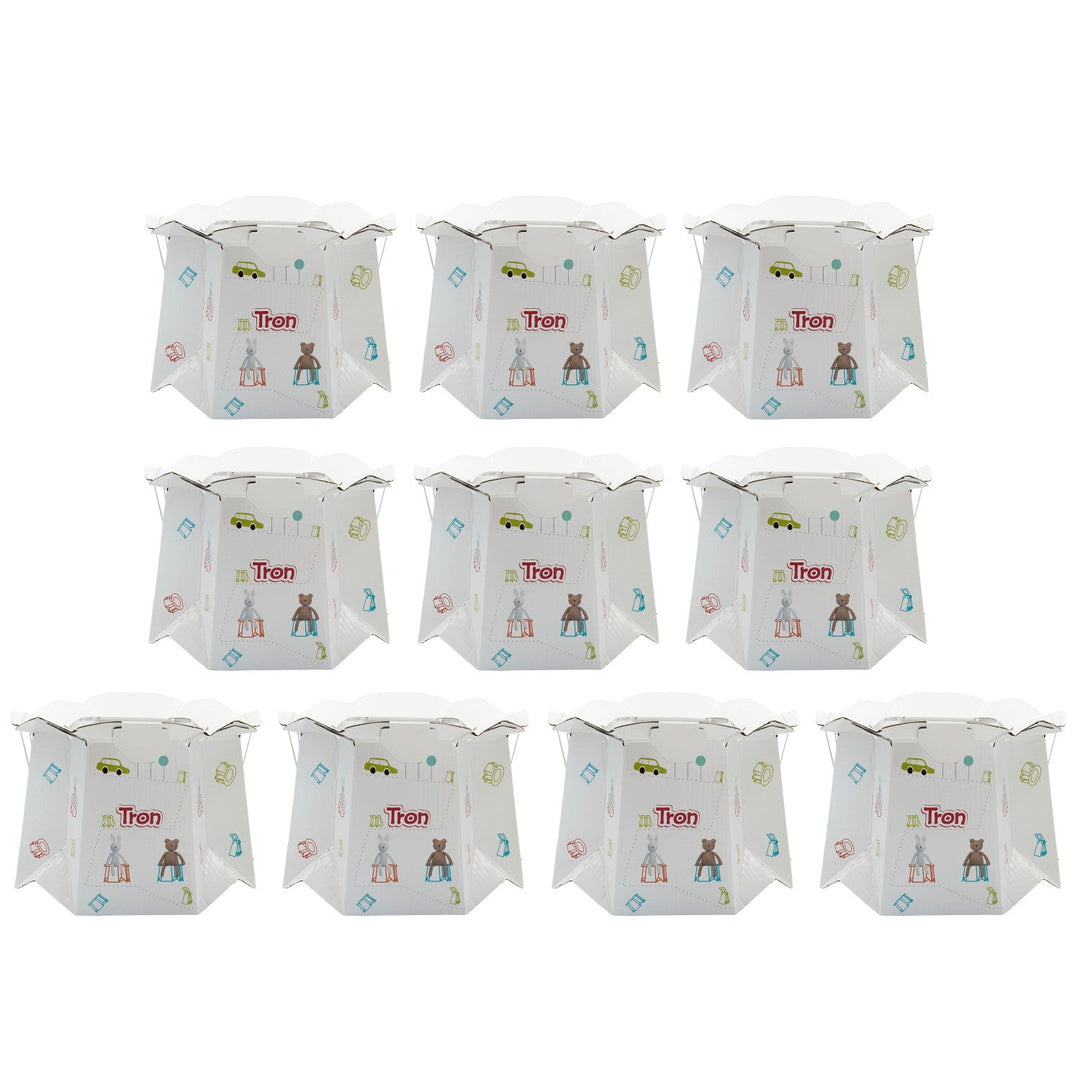 Vasin de unică folosință pentru copii Tron, alb, până la 30 kg, set de 10 bucăți