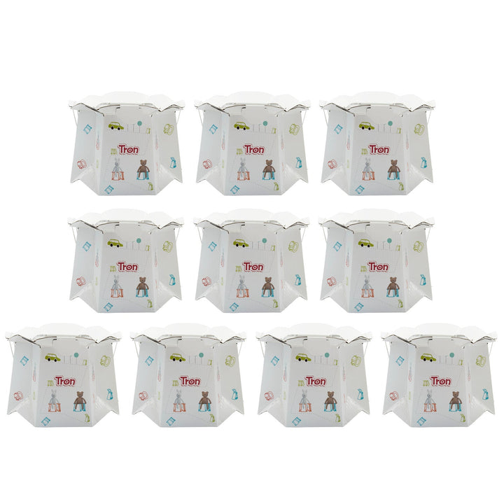 Vasin de unică folosință pentru copii Tron, alb, până la 30 kg, set de 10 bucăți
