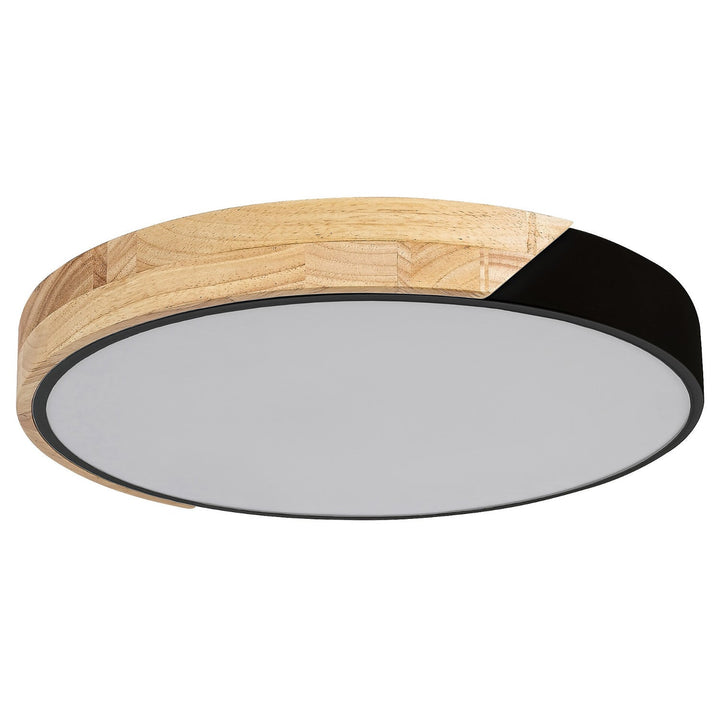 Stropna lampa Rabalux Maple 3528, mat crna, 24 W, metal i drvo