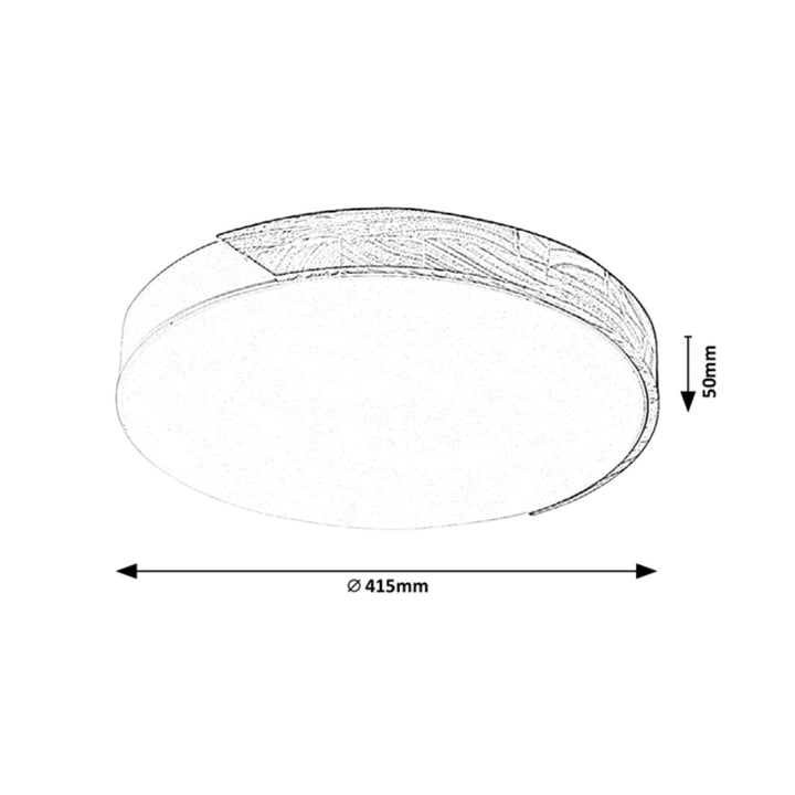 Stropna lampa Rabalux Maple 3528, mat crna, 24 W, metal i drvo