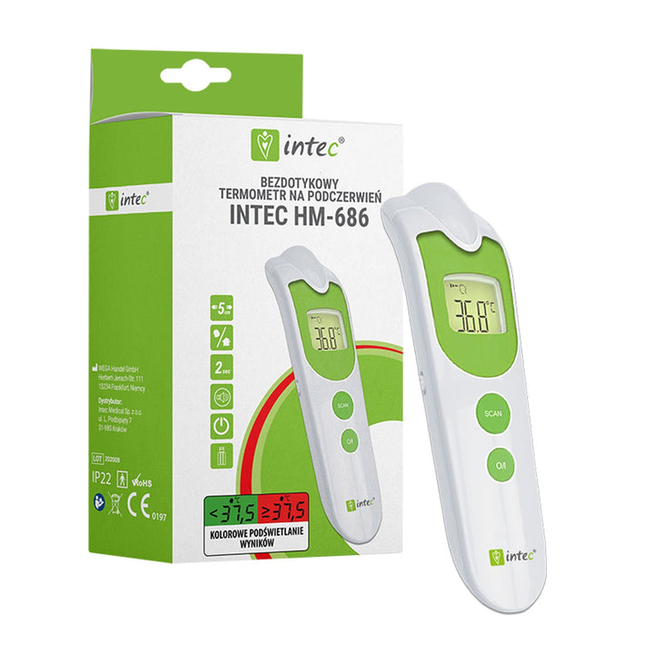 INTEC HM-686 nekontaktni infracrveni termometar s LCD zaslonom