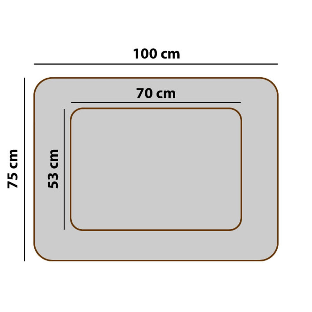 Ortopedski krevet za pse Valencia u bež boji s crnim obrubom, 100 x 75 cm