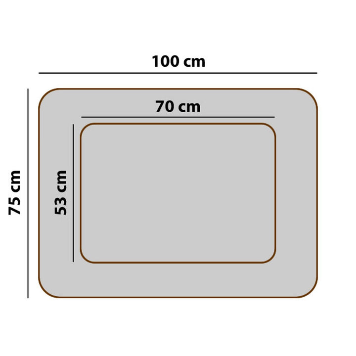 Ortopedski krevet za pse Valencia u bež boji s crnim obrubom, 100 x 75 cm