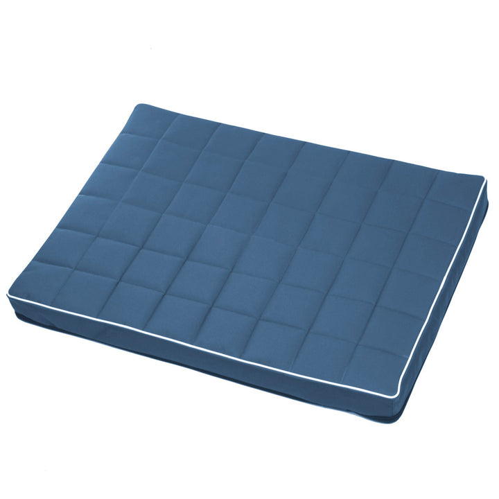 Saltea pentru caini si pisici Vigo Checked, 80 x 60 x 5 cm, albastru - alb