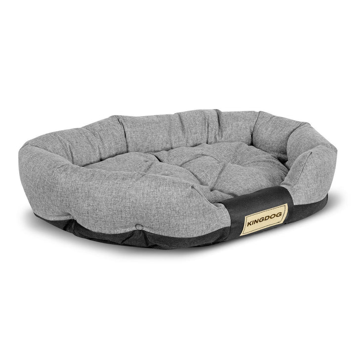 AIO ovalni krevet za pse, 100 x 75 cm, vodootporan, sivi CODUOWAL100/75C-SZ