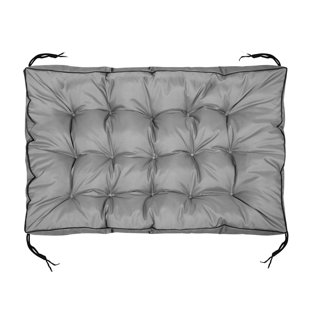 Vrtni jastuk 120x80 cm s visokim stranicama za paletu, vodootporan, sivi