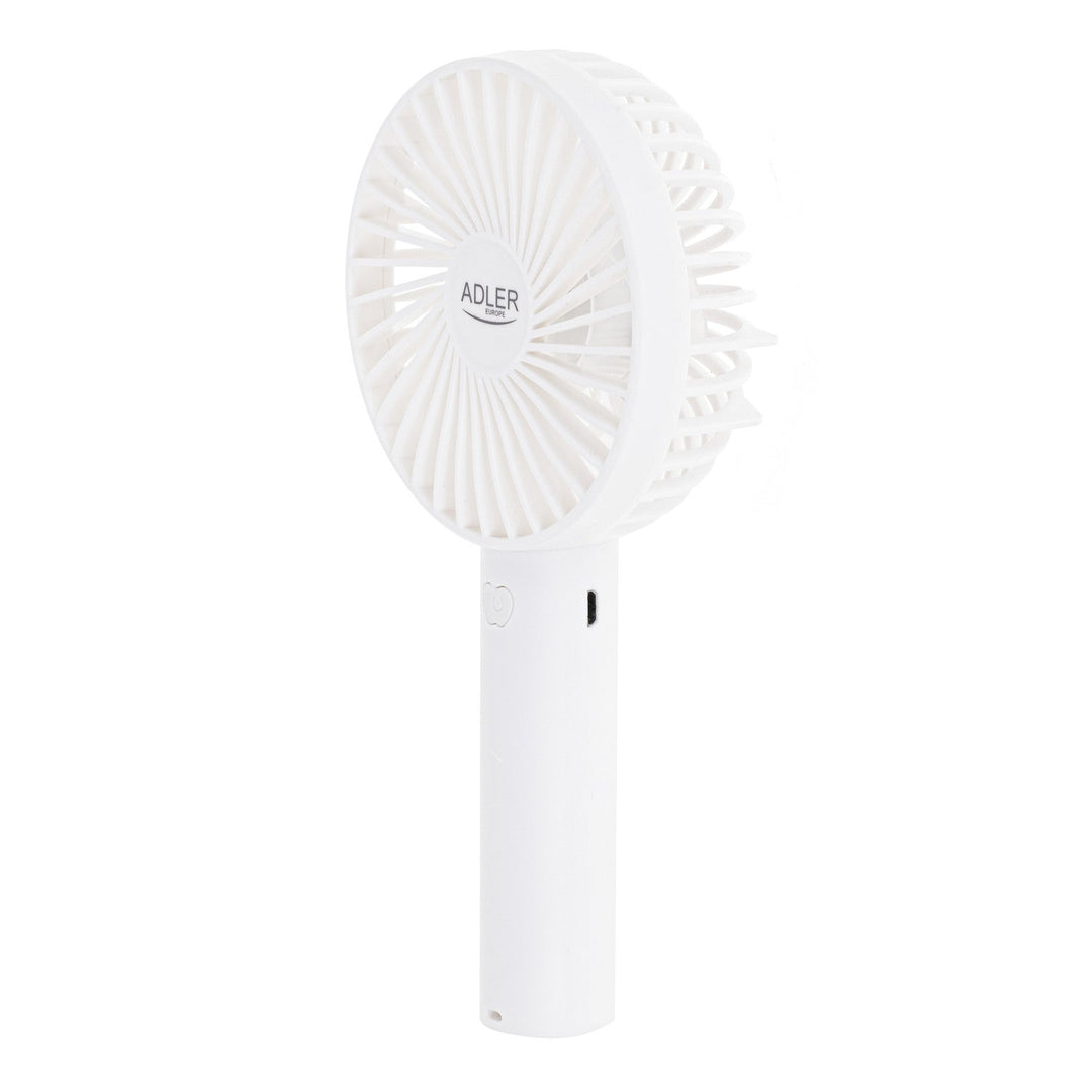 Mini ventilator, Adler, Portabil, 9 cm 3,5” USB, alb
