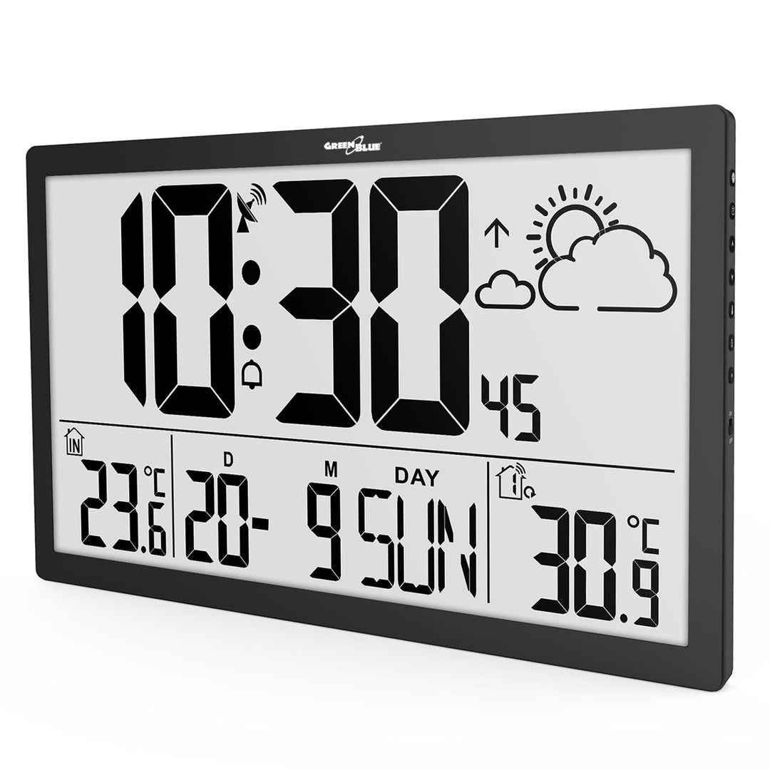 GreenBlue zidni sat za LCD monitore, veliki, temperatura, datum, GB218