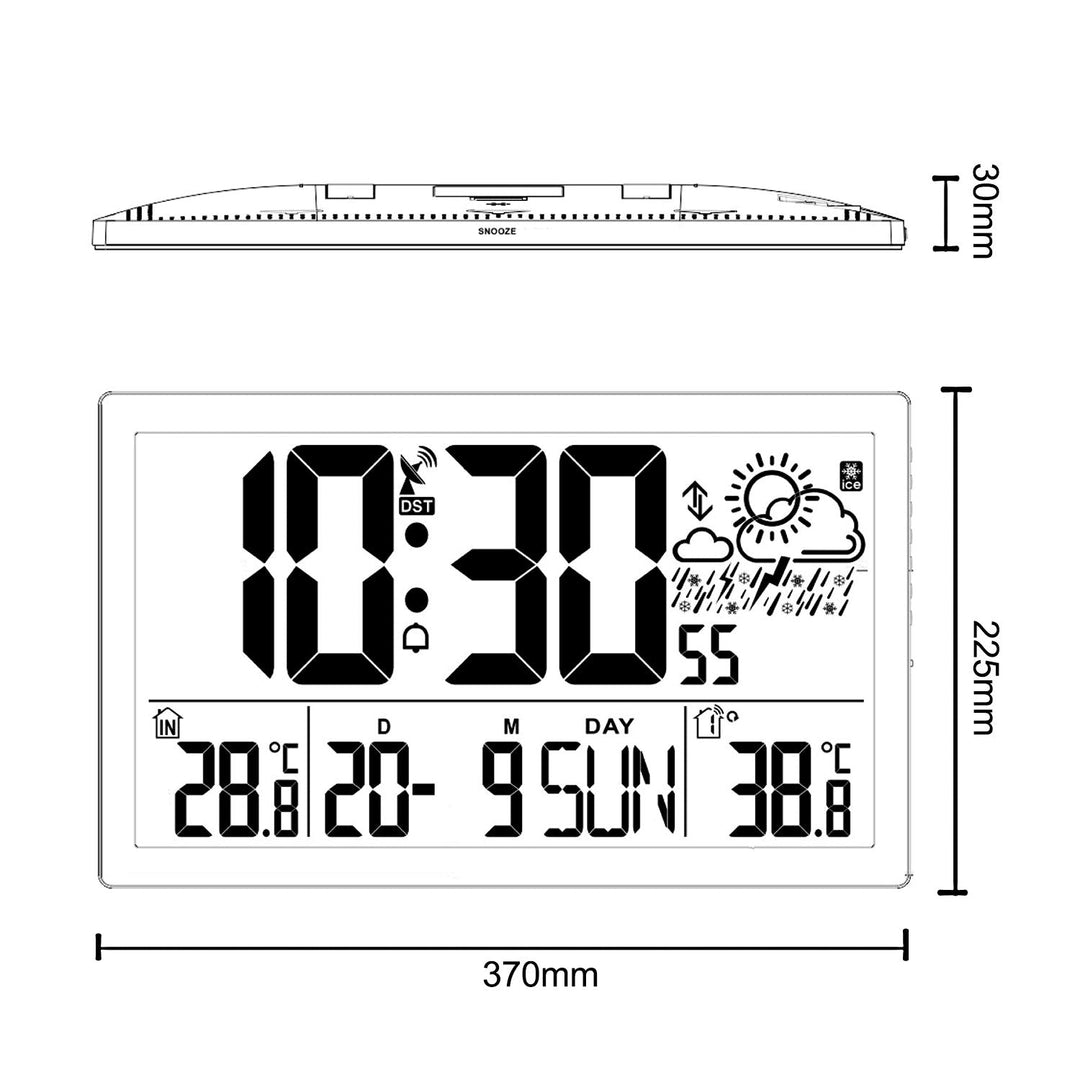 GreenBlue zidni sat za LCD monitore, veliki, temperatura, datum, GB218