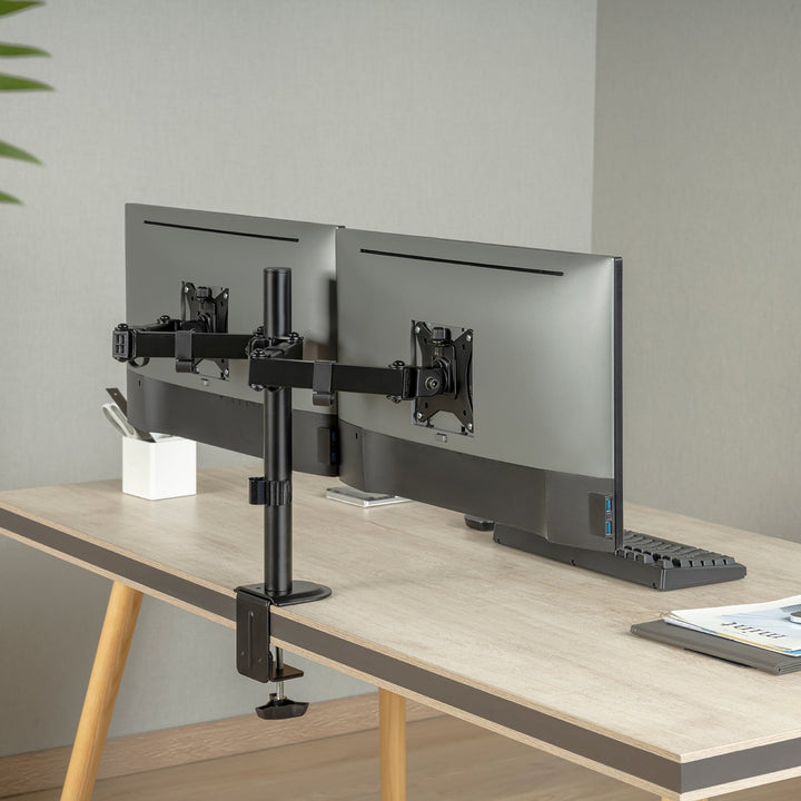 Maclean stolni nosač za 2 monitora, VESA 75x75 i 100x100, 17-32", 2x 9 kg, MC-754N