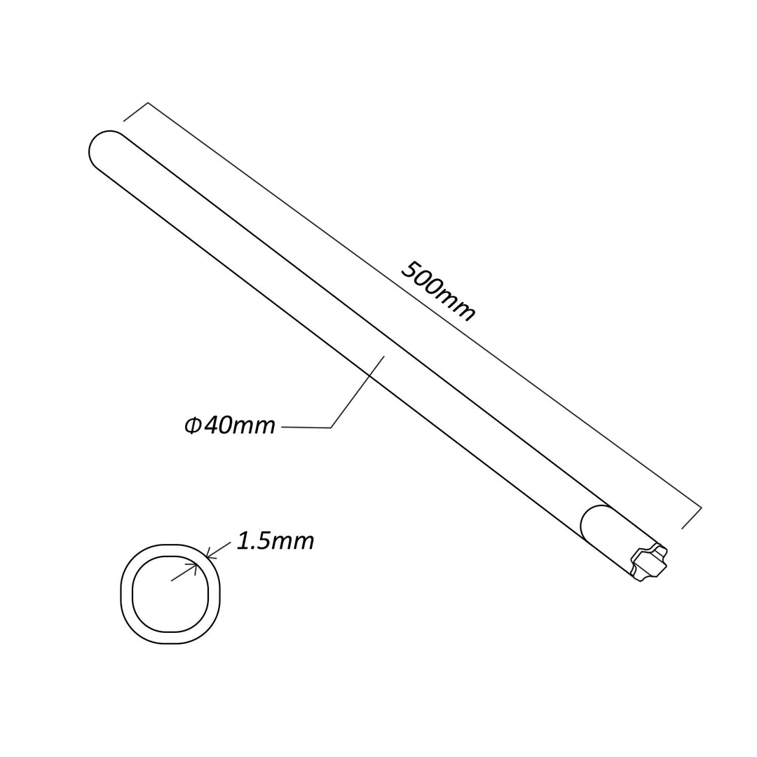 Maclean antenna jarbol, sklopivi, 40*1.5*500, MCTV-931