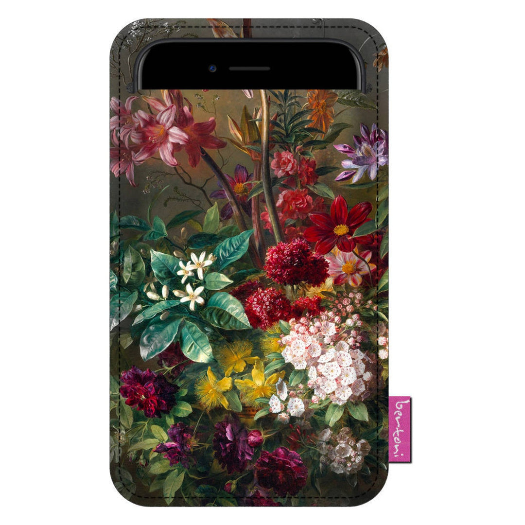 Futrola za pametni telefon Bertoni, izrađena od ekološki prihvatljivog filca, 105x195 mm, uzorak Buket, EE0026