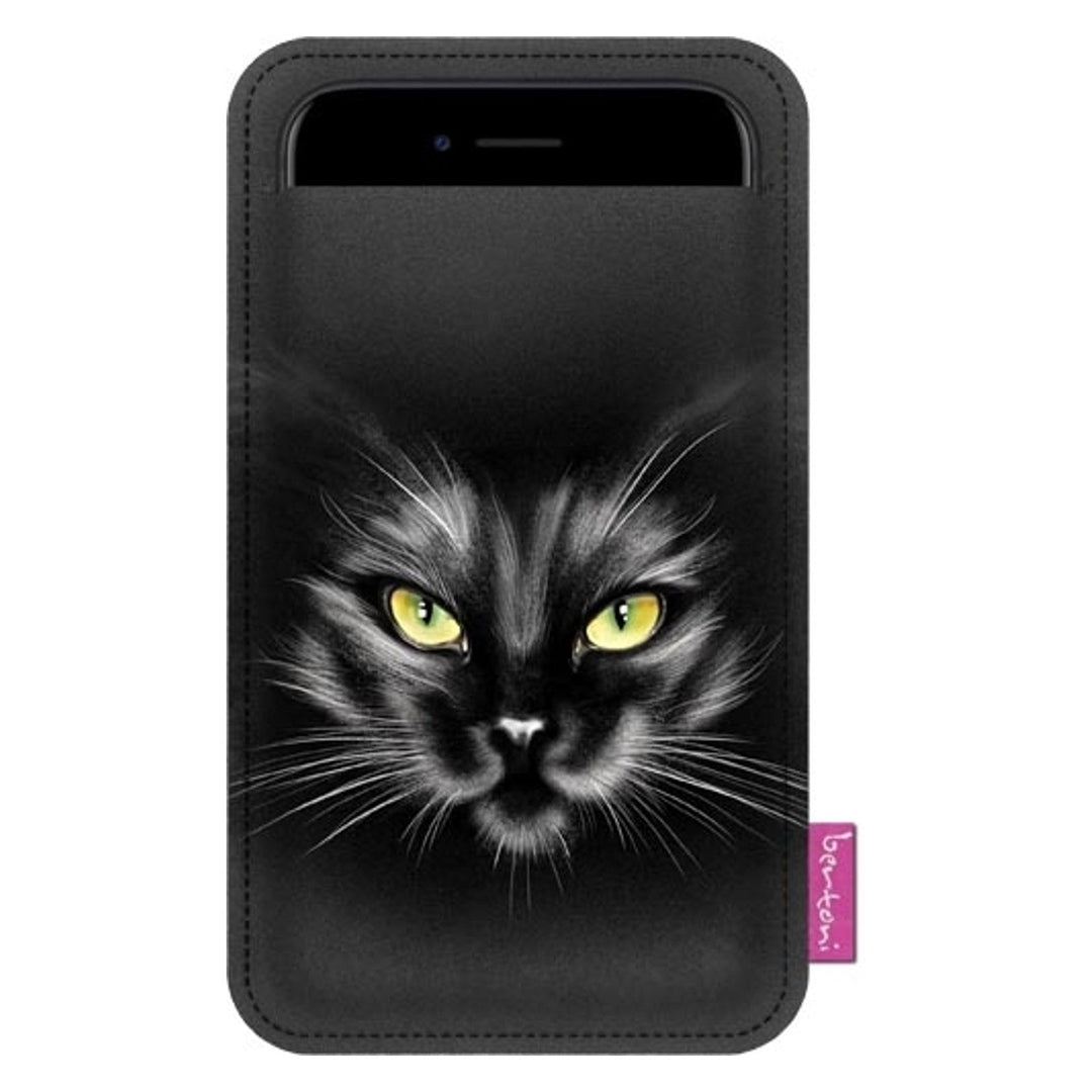 Futrola za pametni telefon Bertoni, izrađena od ekološki prihvatljivog filca, 105x195 mm, uzorak Nero, EE0033