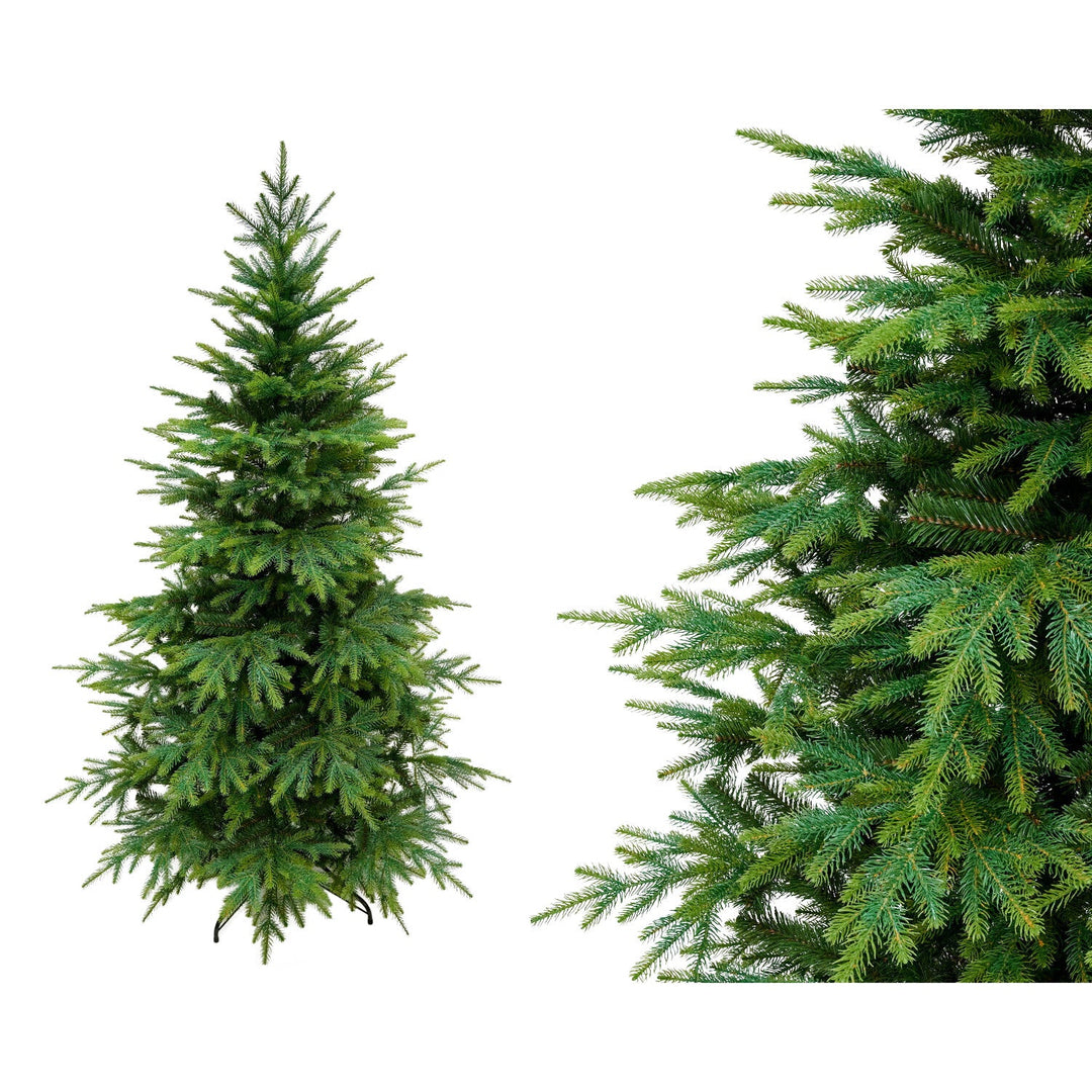 Brad de Craciun artificial, Molid Caucazian, cu suport, 1.9 m, verde