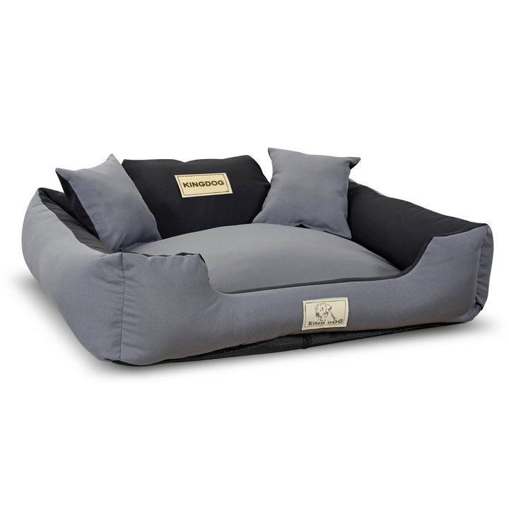 KINGDOG KINMIC75/65C-SZ ležaj za pse, 75x65 cm, sivi i crni