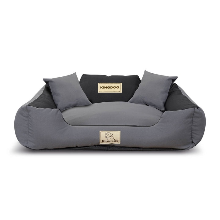 KINGDOG KINMIC100/75C-SZ krevet za pse u obliku kaveza, 100x75 cm, sivi i crni