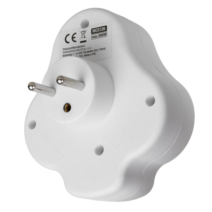 Maclean električna utičnica, razdjelnik s 2 utičnice s USB A/C 2,4 A, tip E, 2×16 A, MCE336 E