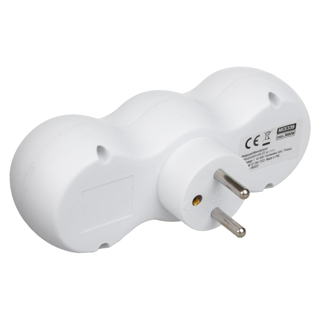 Maclean električna utičnica, razdjelnik s 2 utičnice, 2x USB A/C, tip E, 2x16A, MCE339 E