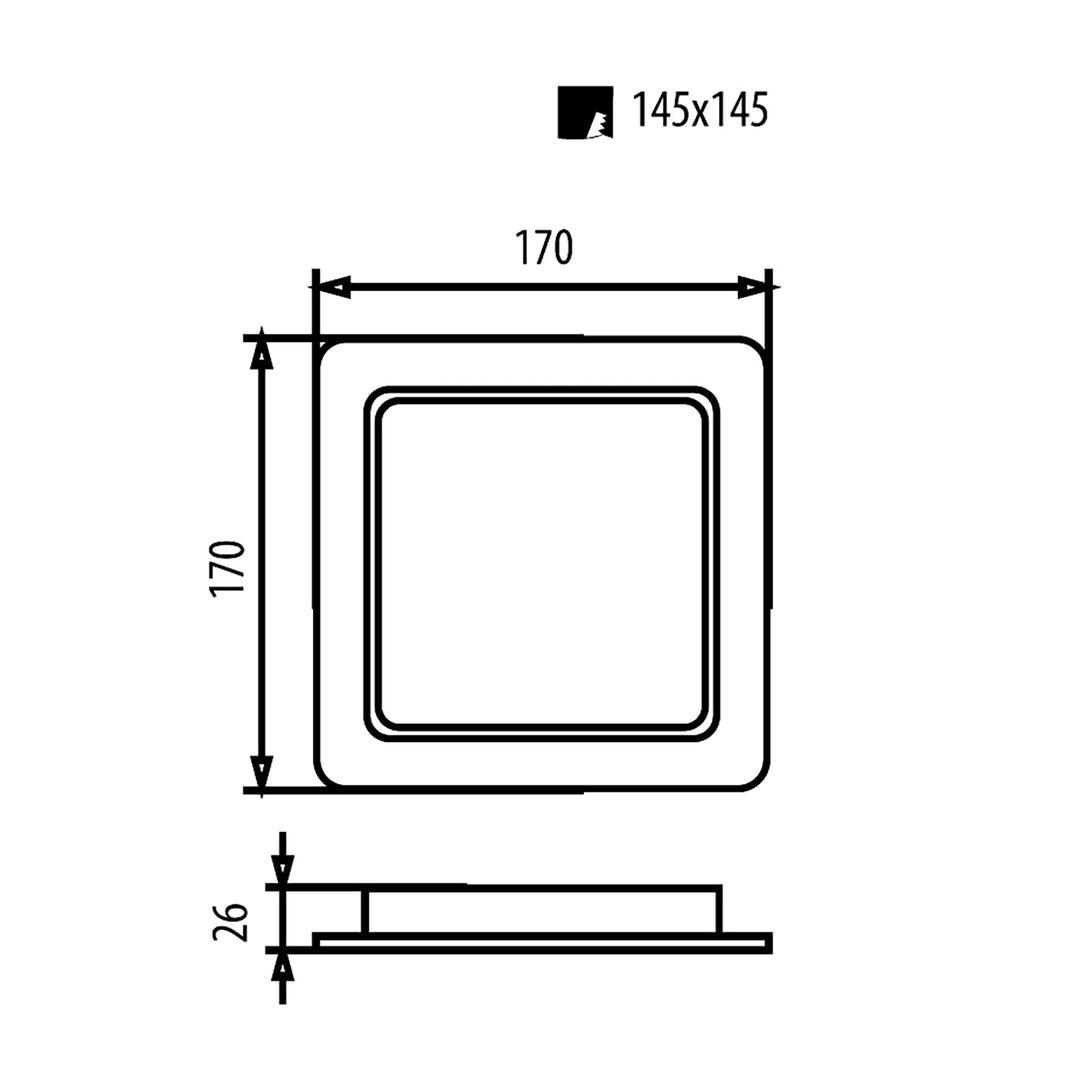 Maclean stropni LED panel, ugradbeni SLIM, 18 W, neutralno bijela 4000 K, 170*170*26 mm, 1900 lm, MCE374 S