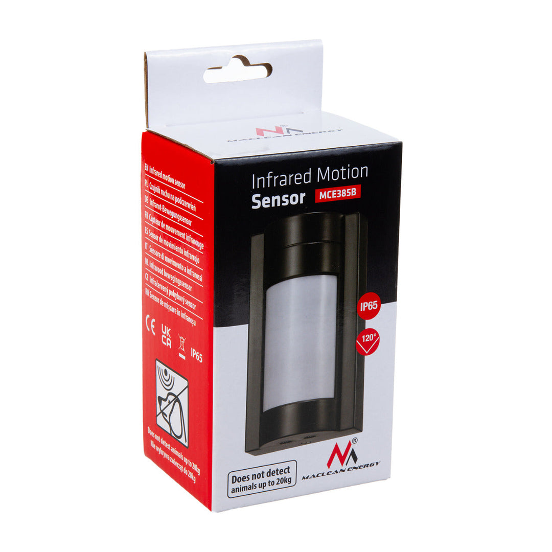 Maclean PIR senzor pokreta, vanjski infracrveni, ne reagira na životinje, max. 1200 W, IP65, MCE385 B