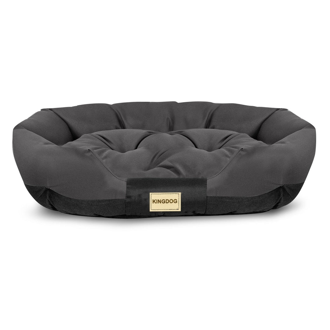 Ovalni krevet za pse 115x95 cm vodootporan crni CODUOWAL115/95CZA