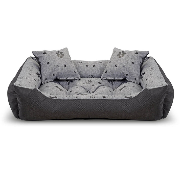 Krevet-igraonica za pse i mačke, 100 x 75 cm, uzorak: kosti, vodootporan, Prestige