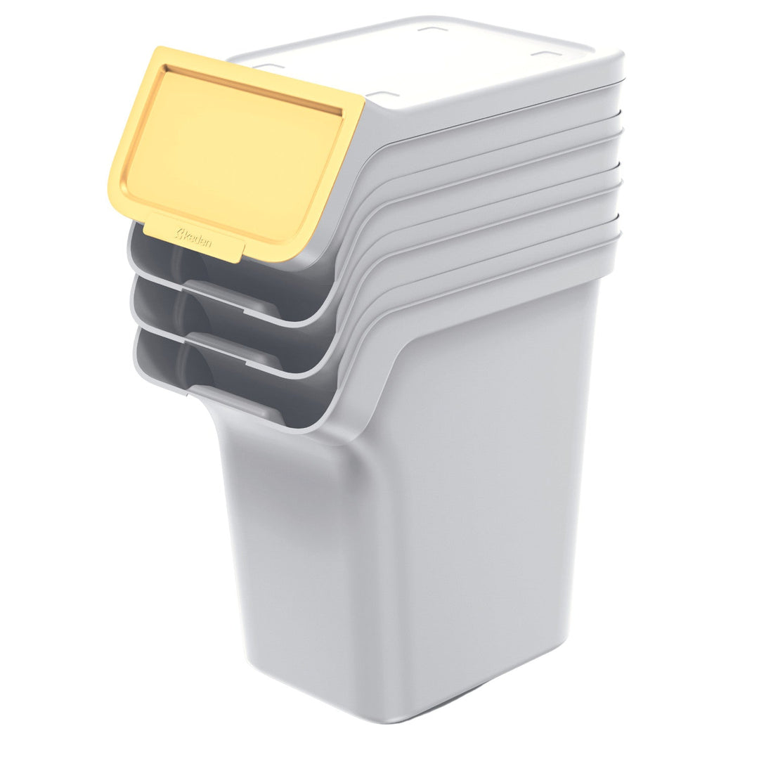 Set keden kanti za otpad, za razvrstavanje otpada, 4x20 litara, sive, Stackbox