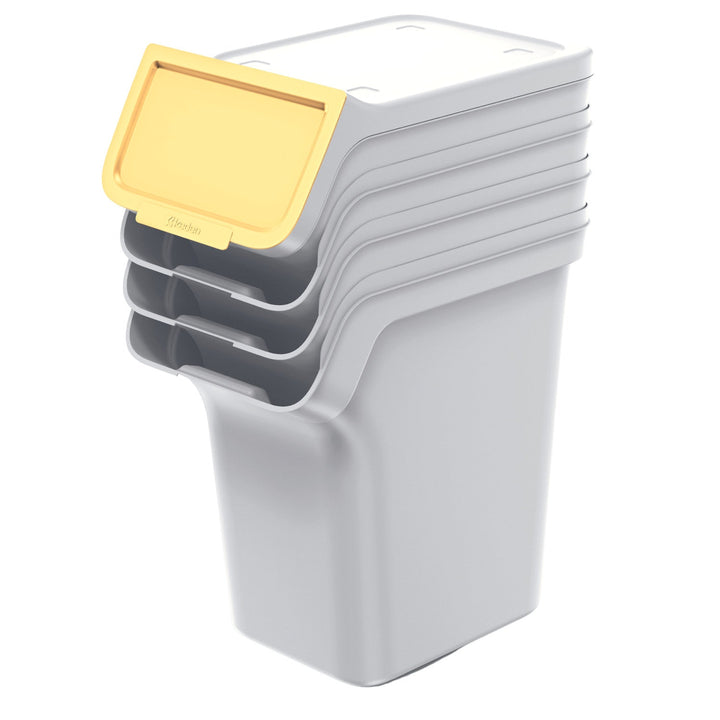 Set keden kanti za otpad, za razvrstavanje otpada, 4x20 litara, sive, Stackbox