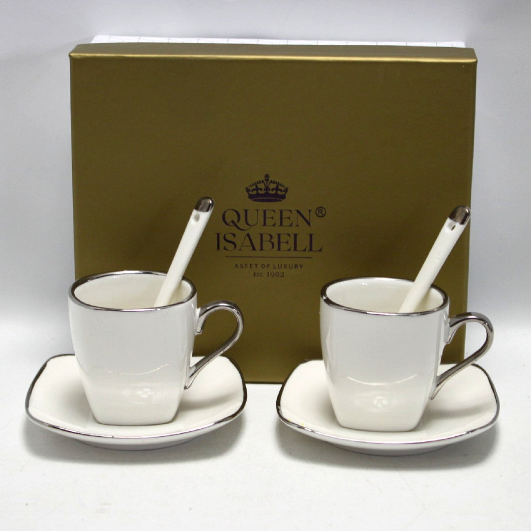 Porculanske šalice za espresso Queen Isabell s tanjurićima, set od 6 komada W23SV06-06471