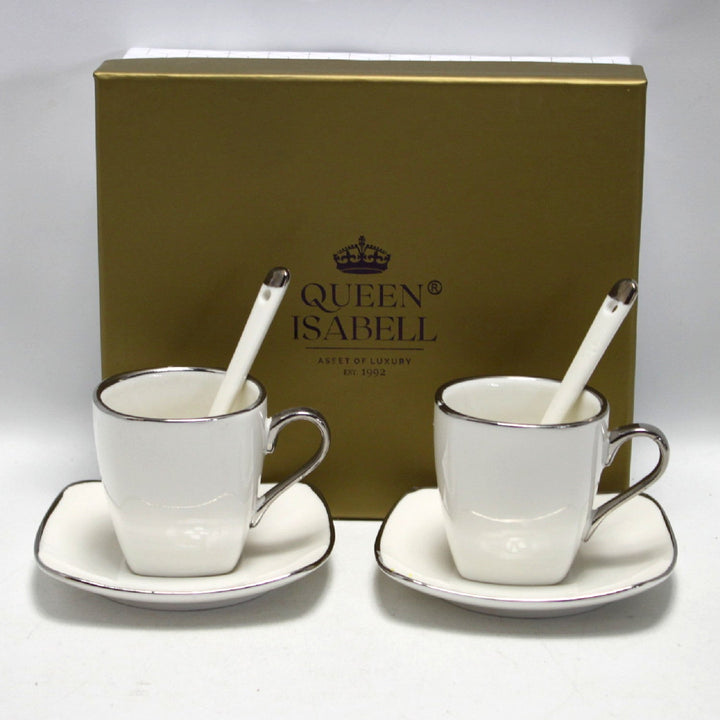 Porculanske šalice za espresso Queen Isabell s tanjurićima, set od 6 komada W23SV06-06471
